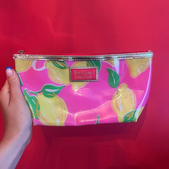 Lilly Pulitzer x Estee Lauder Lemon Makeup Bag - Picture 1 of 5